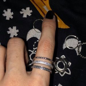 3 Sterling Silver Stacking Rings